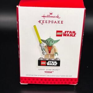 Hallmark Keepsake 2013 Lego Star Wars Ornament Yoda with Lightsaber Original Box